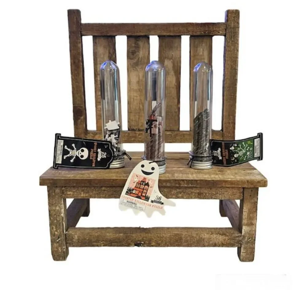 3 Target Test Tubes with Screw Tops Containing Multi Piece Halloween Puzzles